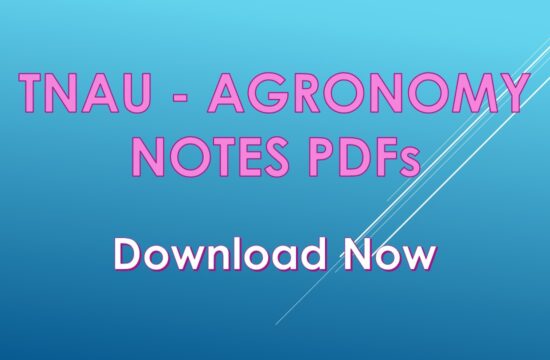 Agronomy notes