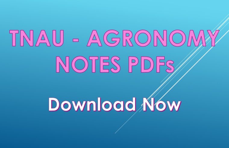 Agronomy notes
