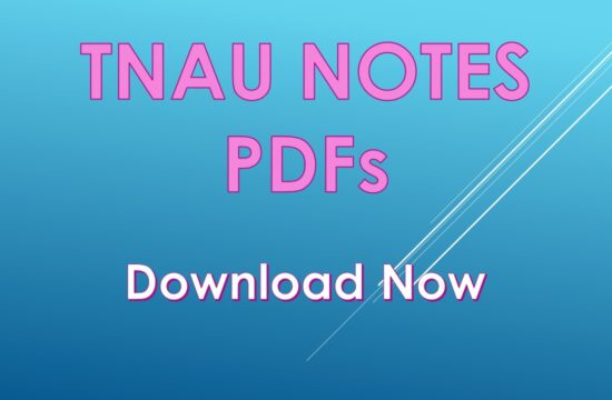 tnau agriculture notes